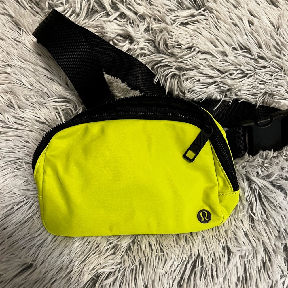 Lululemon bright yellow belt bag